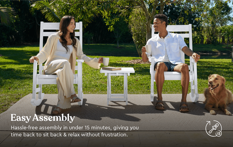 White Premium Seneca Rocking Chair - Keter US